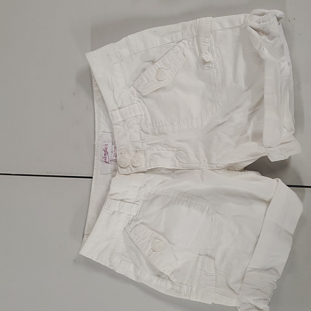 White cargo shorts
